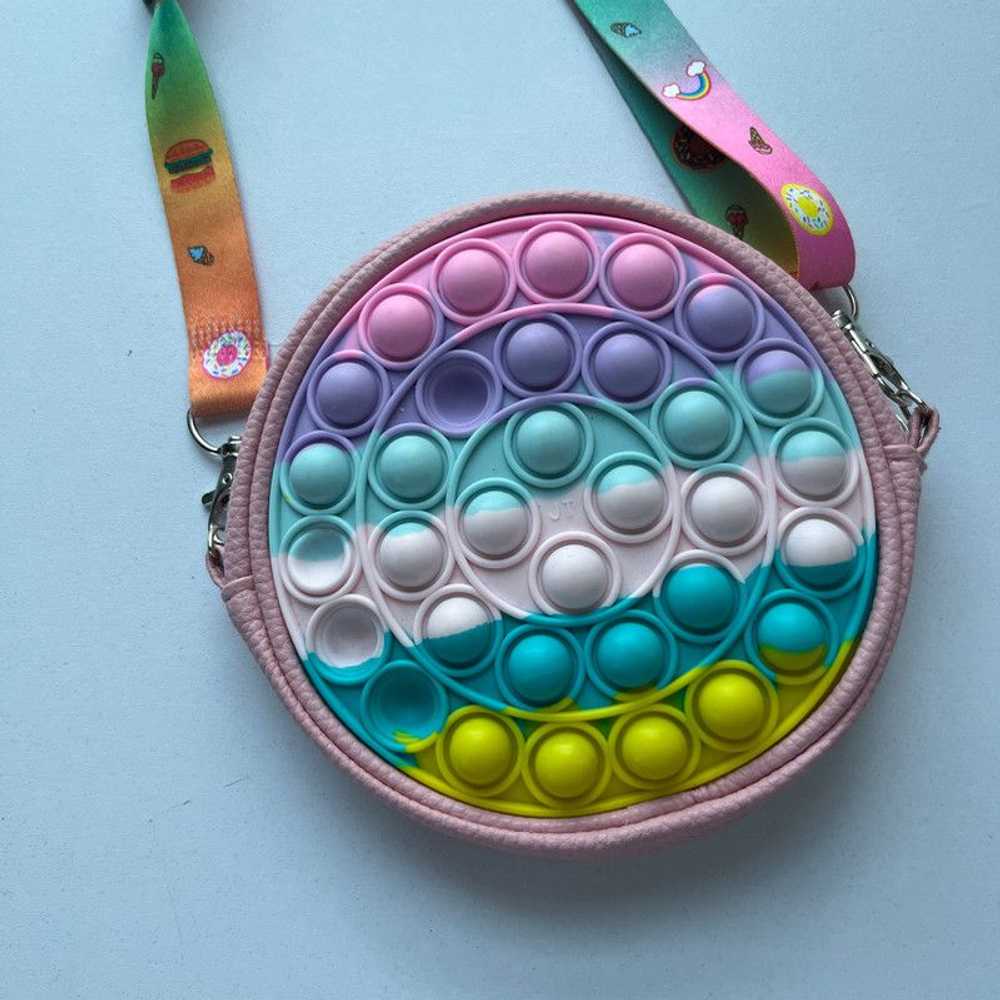 Designer Circular Crossbody Bag with Pop-it Senso… - image 4