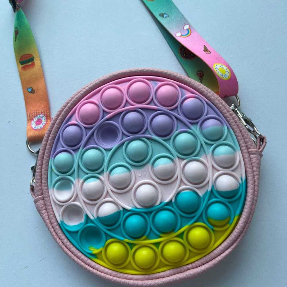 Designer Circular Crossbody Bag with Pop-it Senso… - image 5