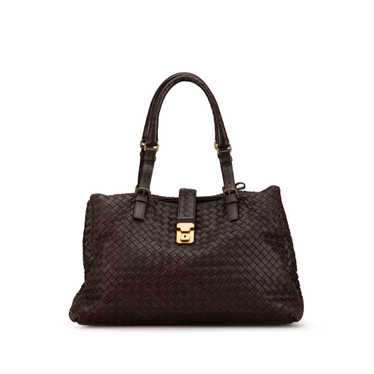 Brown Bottega Veneta Medium Intrecciato Roma Satch