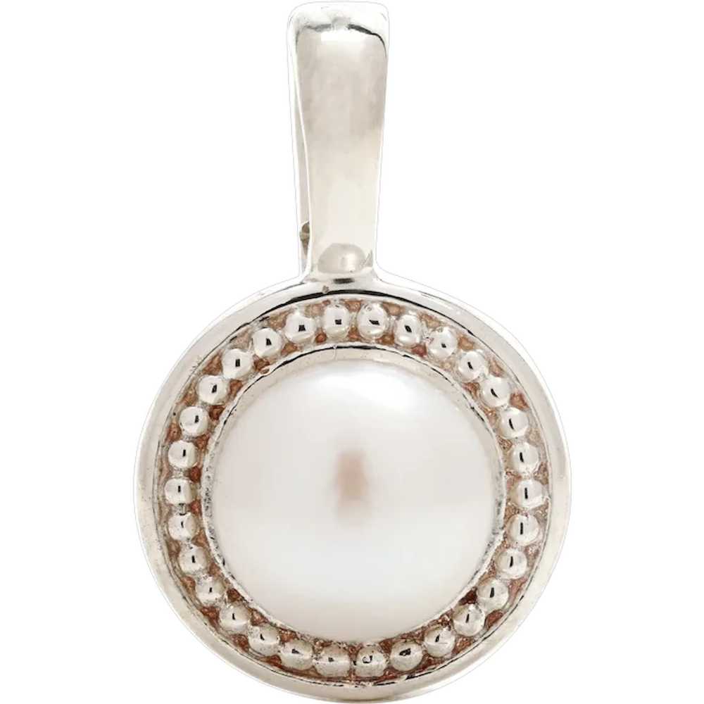 Slane & Slane Mabé Pearl Pendant, Sterling Silver… - image 1