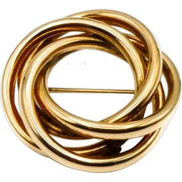 Vintage 12K Yellow Gold Filled Infinity Brooch