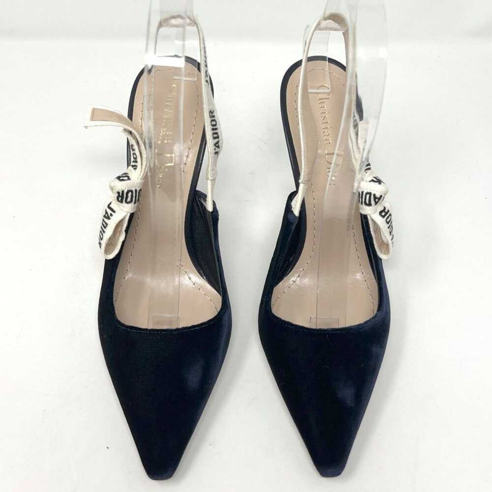 Dior Dior J'Adior Blue Velvet Slingback Pumps wit… - image 2