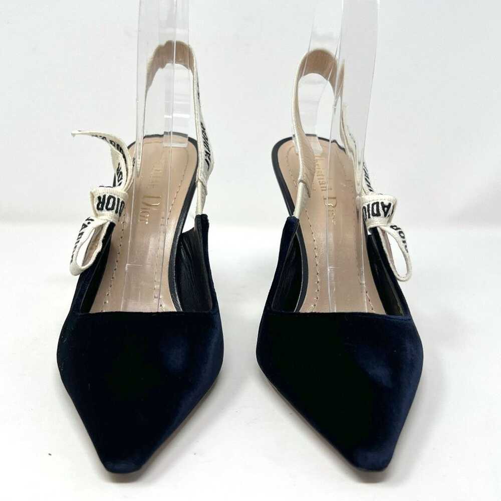 Dior Dior J'Adior Blue Velvet Slingback Pumps wit… - image 4