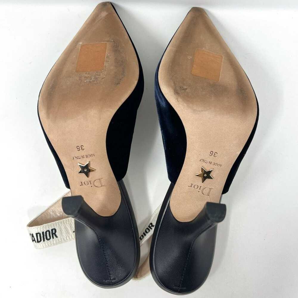 Dior Dior J'Adior Blue Velvet Slingback Pumps wit… - image 8