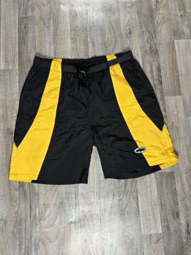 Corteiz Corteiz Nylon Belted Shorts Black Yellow