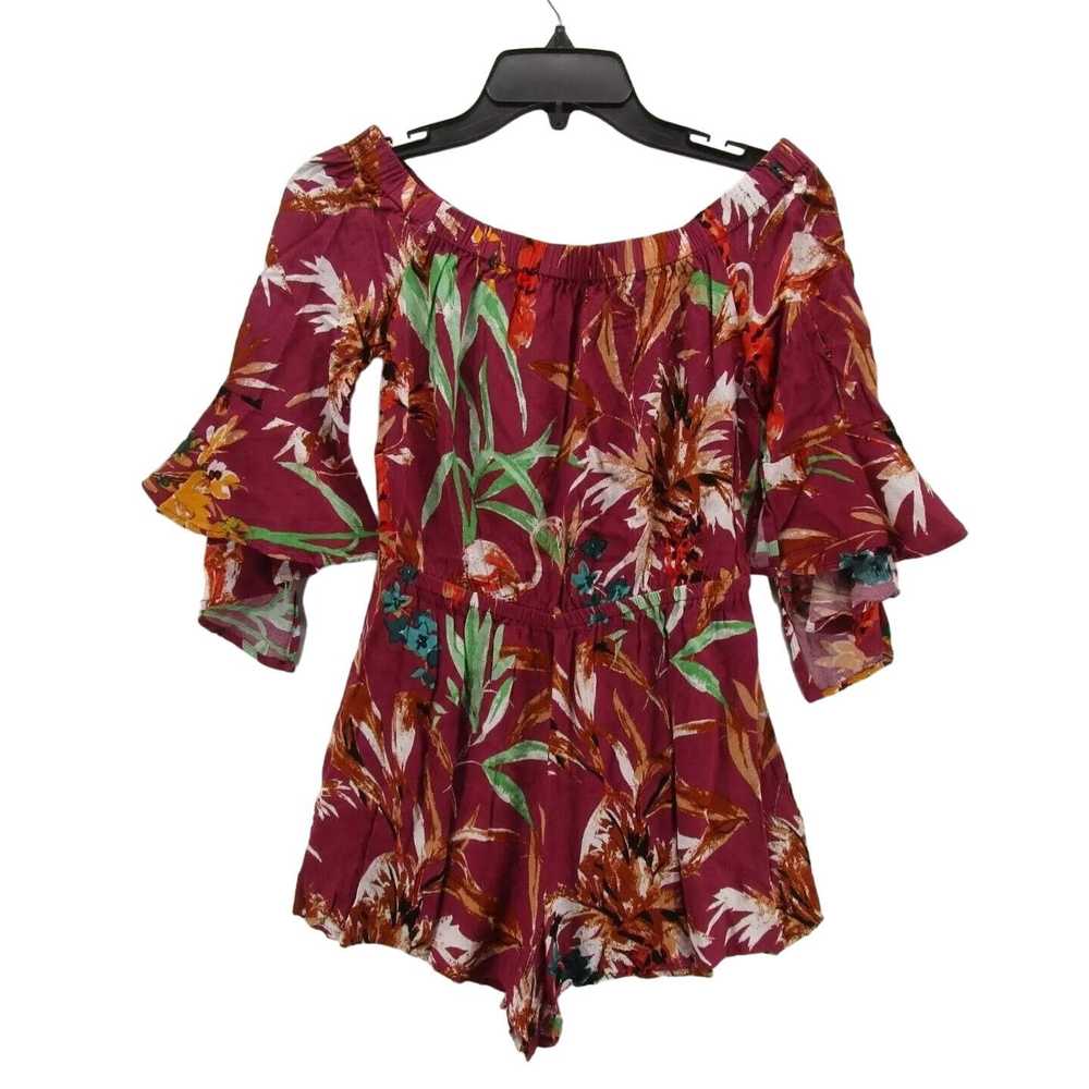 Express EXPRESS Tropical Floral Off The Shoulder … - image 2