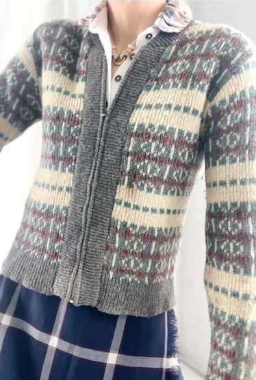 50s isle knit cardigan