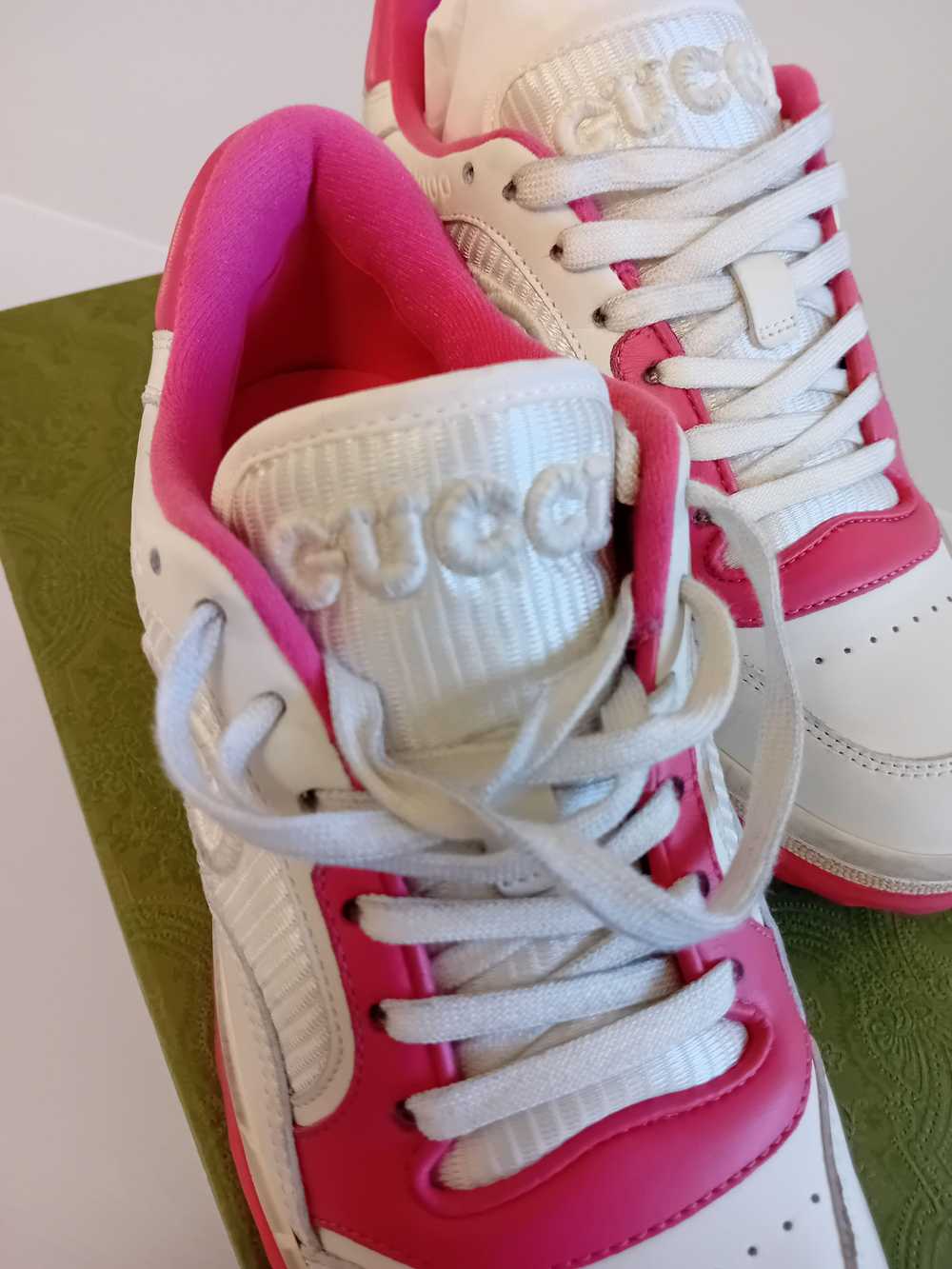 Product Details Gucci White and Pink Sneakers - image 11