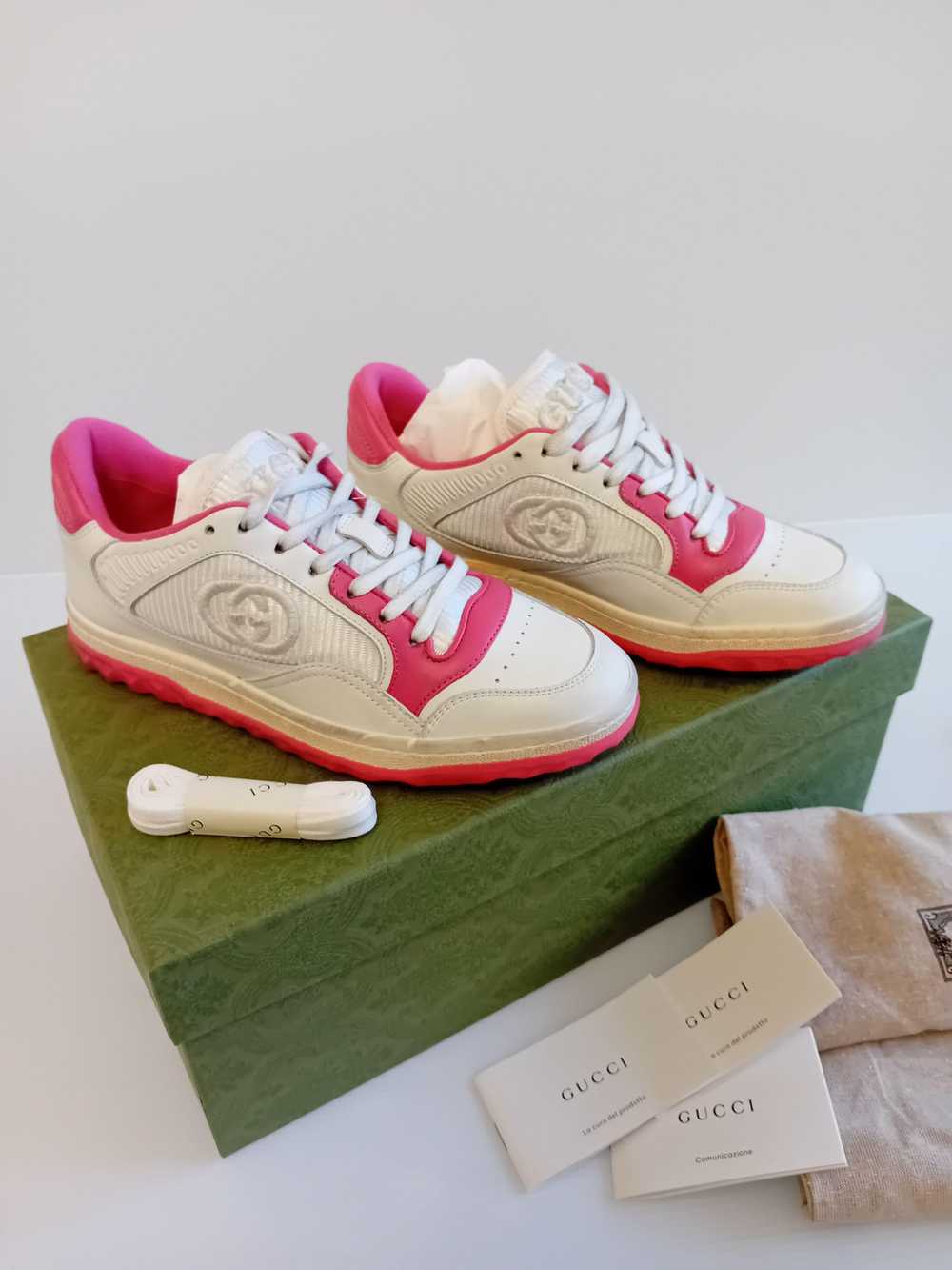 Product Details Gucci White and Pink Sneakers - image 8