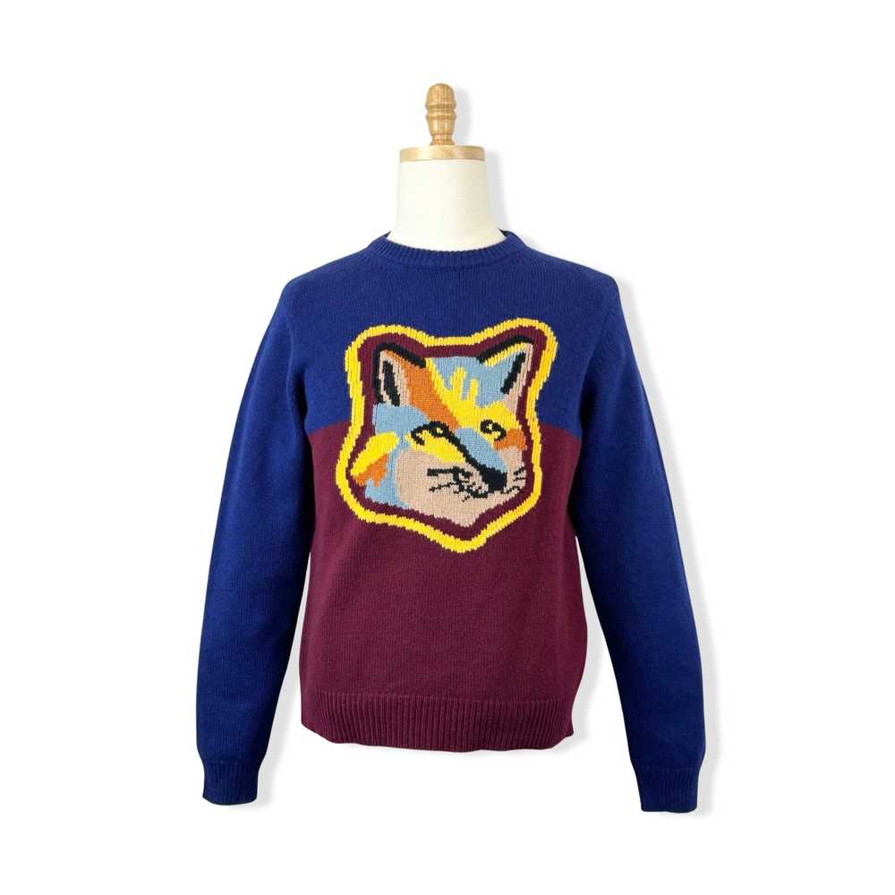 Maison Kitsuné Fox Colorblock Sweater - image 1