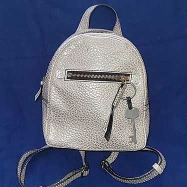 Fossil Meagan Silver Mini Backpack - image 1