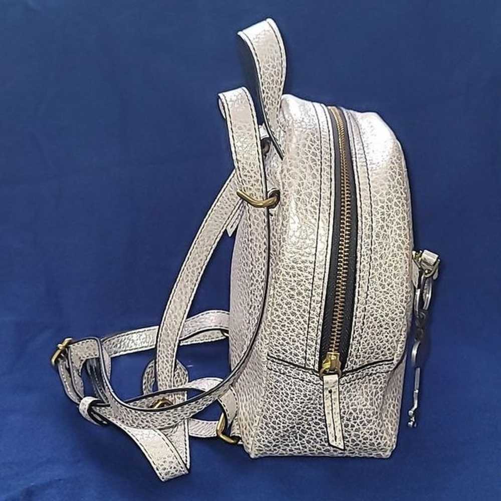 Fossil Meagan Silver Mini Backpack - image 3