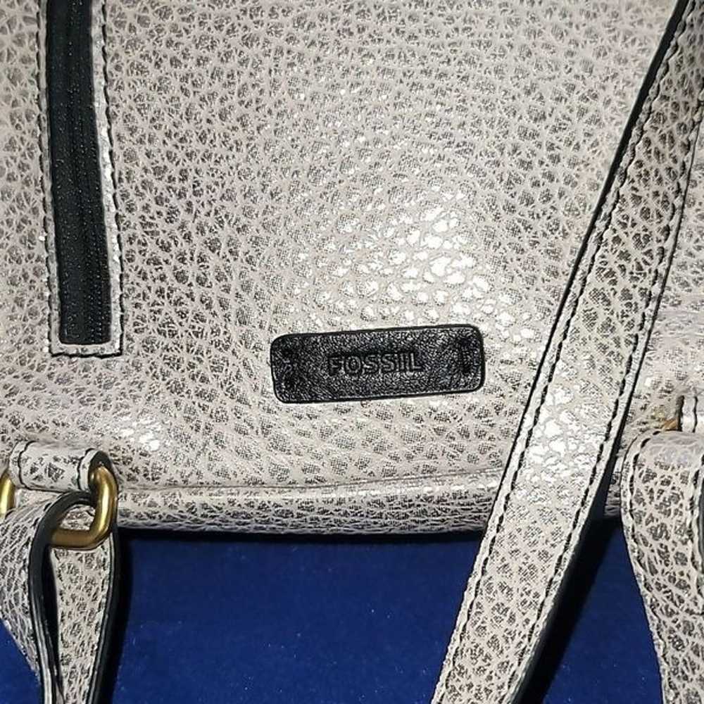 Fossil Meagan Silver Mini Backpack - image 5