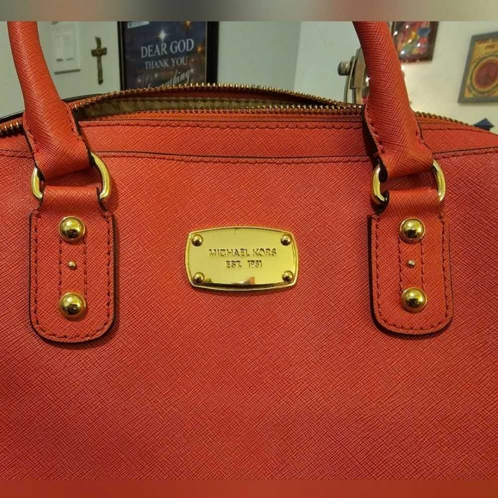 Michael Kors Coral Double Handle Handbag - image 4