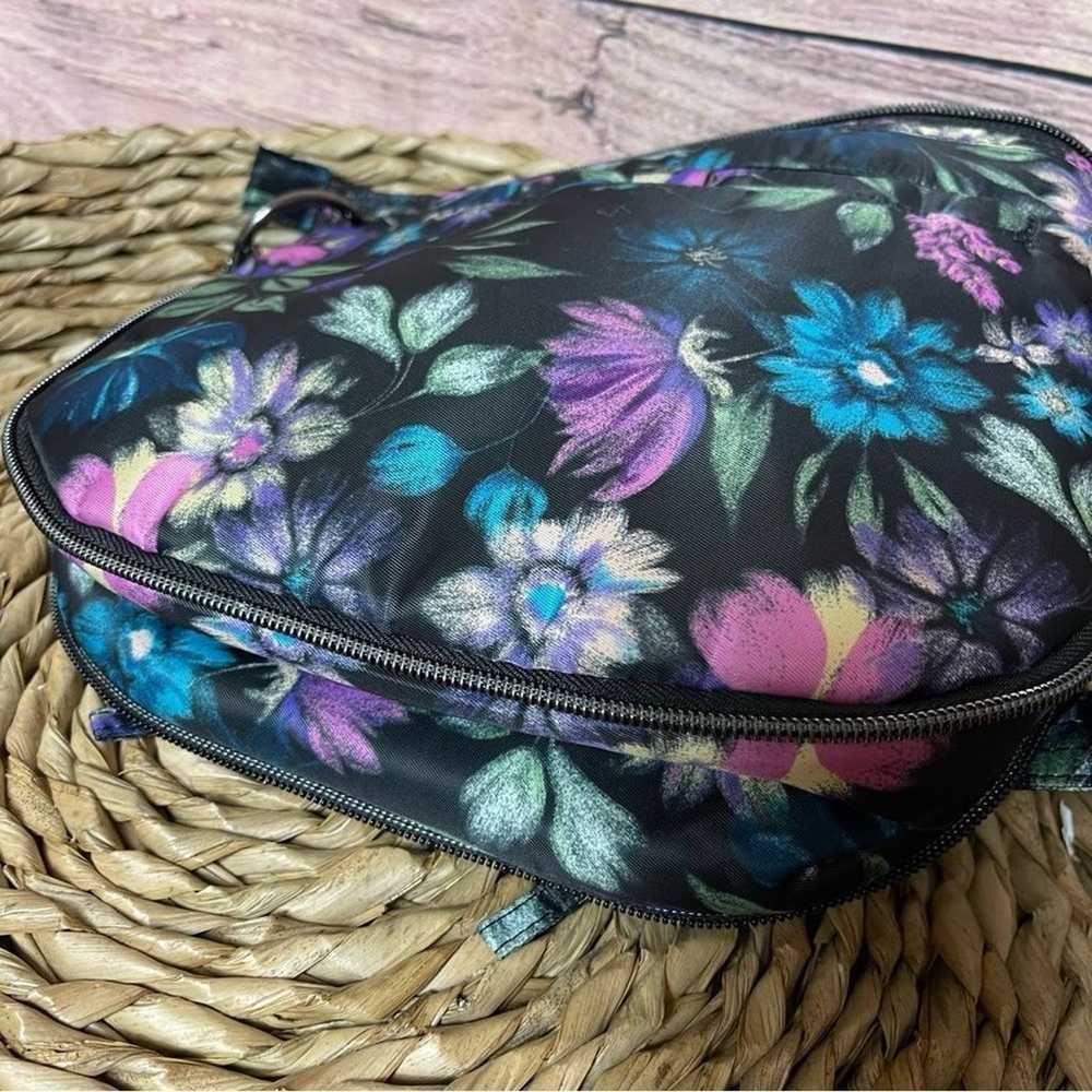 LUG Swivel Black Floral Print Crossbody Purse - image 5