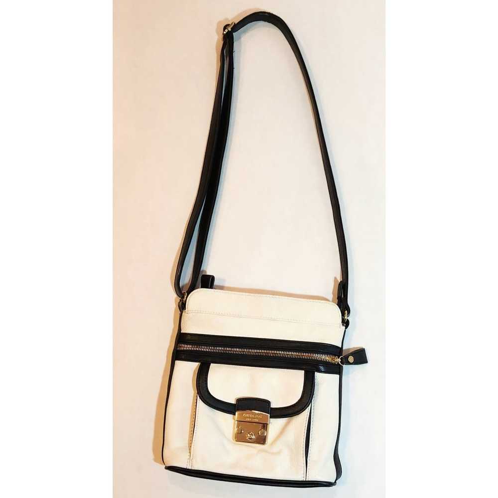 Emma Fox Crossbody Handbag/Purse -White/Black Lea… - image 1