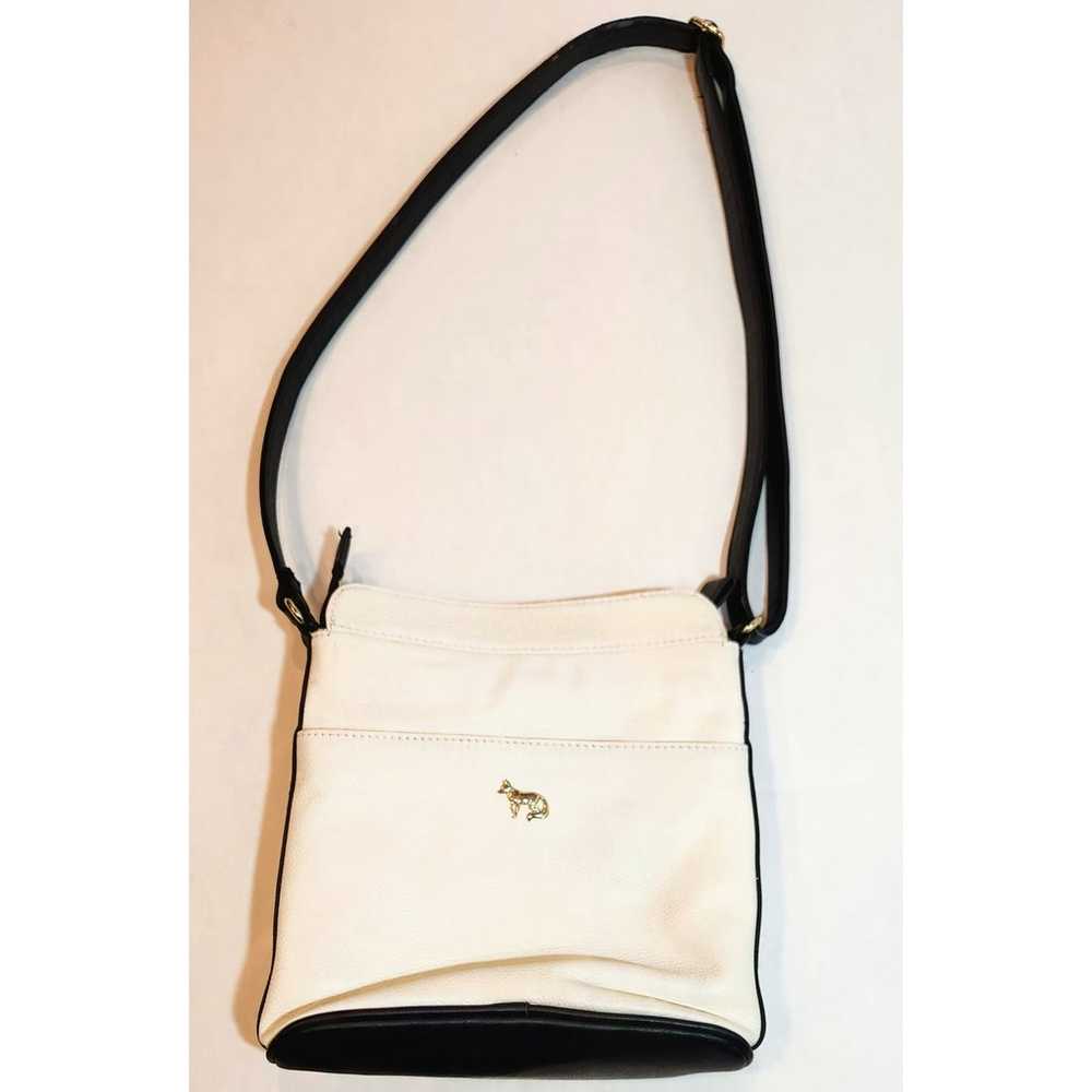 Emma Fox Crossbody Handbag/Purse -White/Black Lea… - image 2