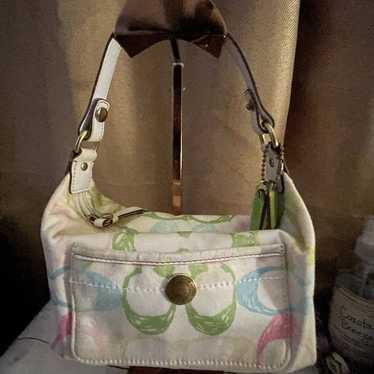 Coach Small Rainbow Pastel Handbag