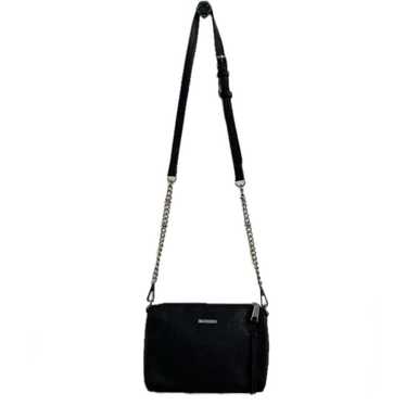 REBECCA MINKOFF Black Leather Crossbody Bag