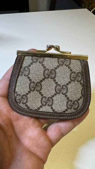 GUCCI ❤︎ Vintage ❤︎ coin case GUCCI Blooms Pink Flower Leather Coin Case Card Case W/Box