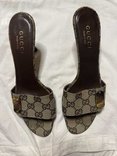 Gucci Gucci GG Canvas Canvas Slides