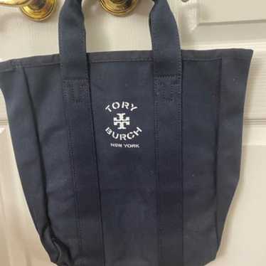 Tory Burch Navy Canvas Tote Bag New In Bag