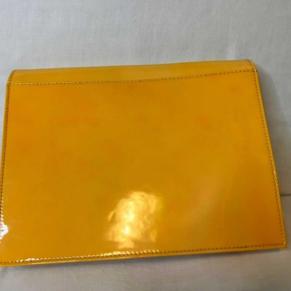 Jack French Butter Yellow Patent Leather Envelope… - image 4