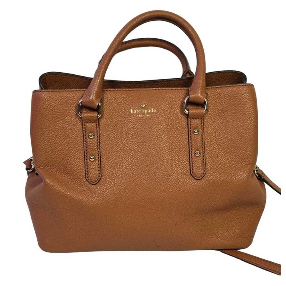 Kate Spade Jackson grained tan leather tote bag - image 3