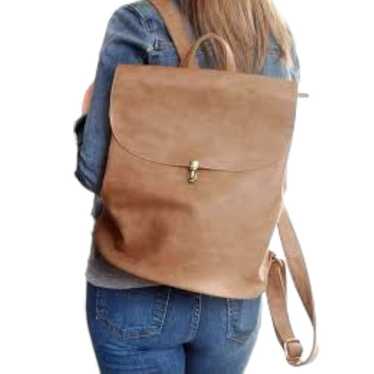 Women's Backpack Joy Susan Tan Vegan Leather Cole… - image 1