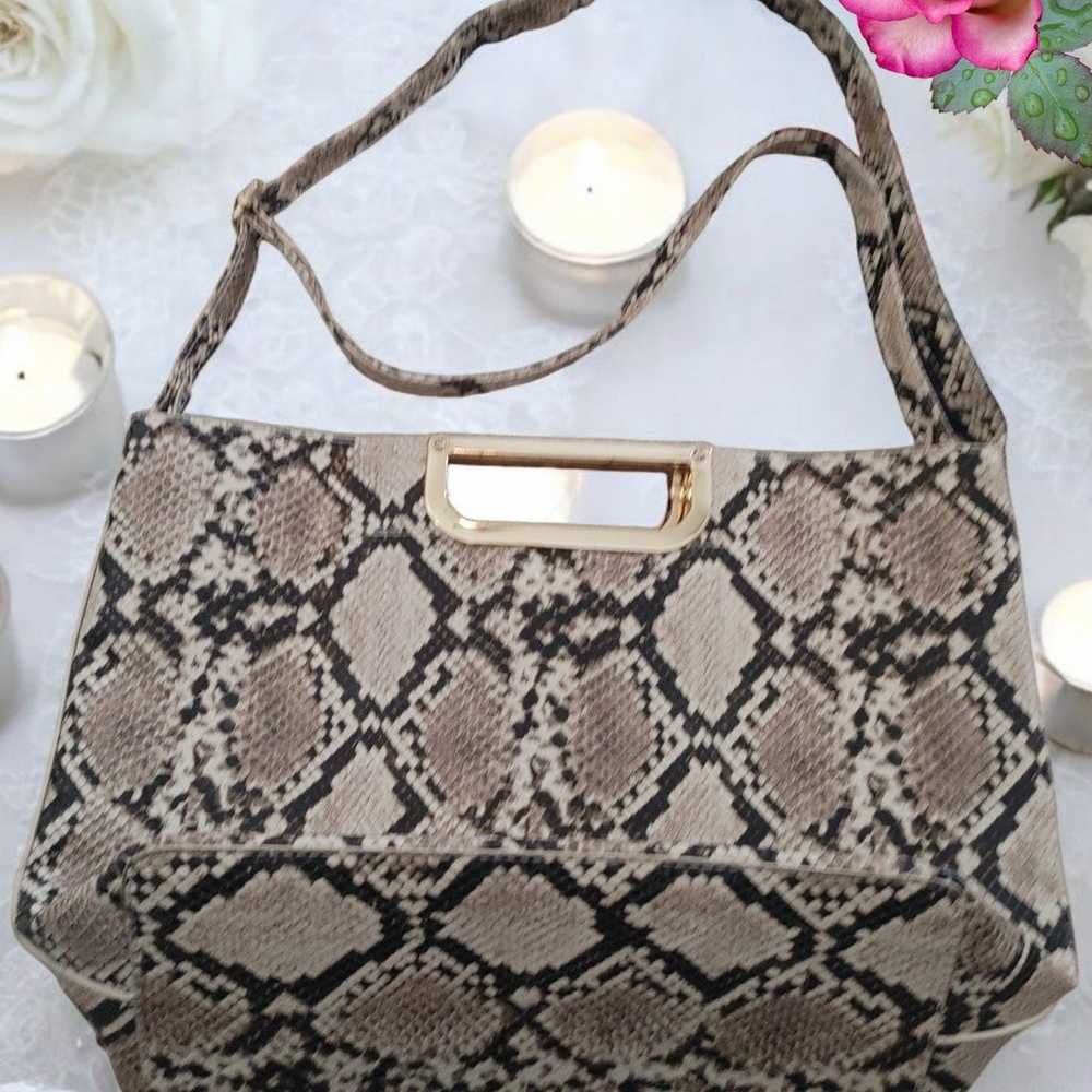 Nwot Prime mark snake skin tote purse bag - image 1