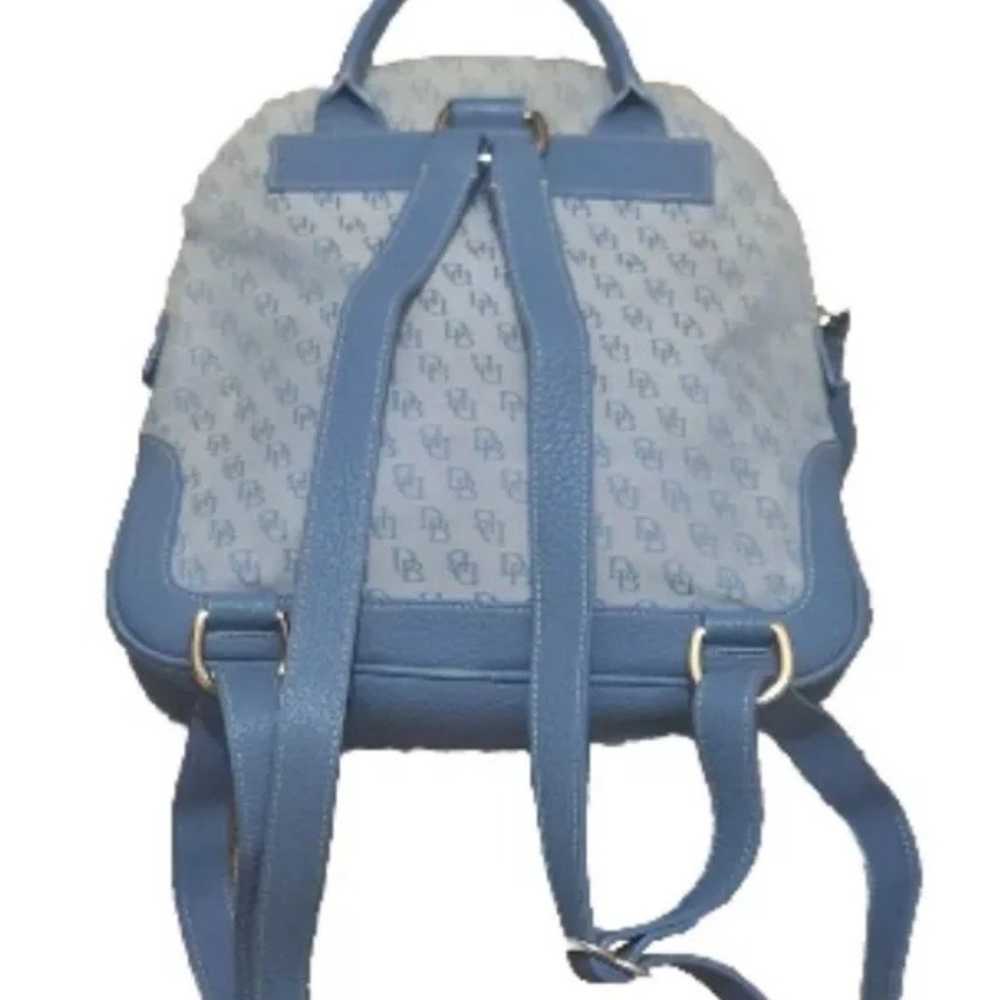 Dooney & Bourke Blue Signature Jacquard Leather B… - image 2