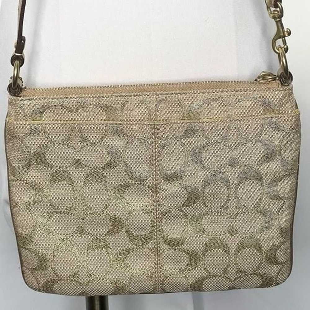 COACH Signature Fabric and Leather Trim Crossbody - image 4