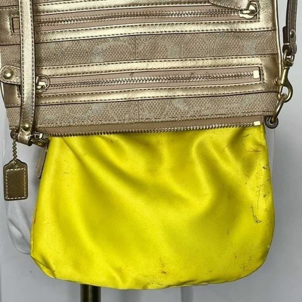 COACH Signature Fabric and Leather Trim Crossbody - image 8