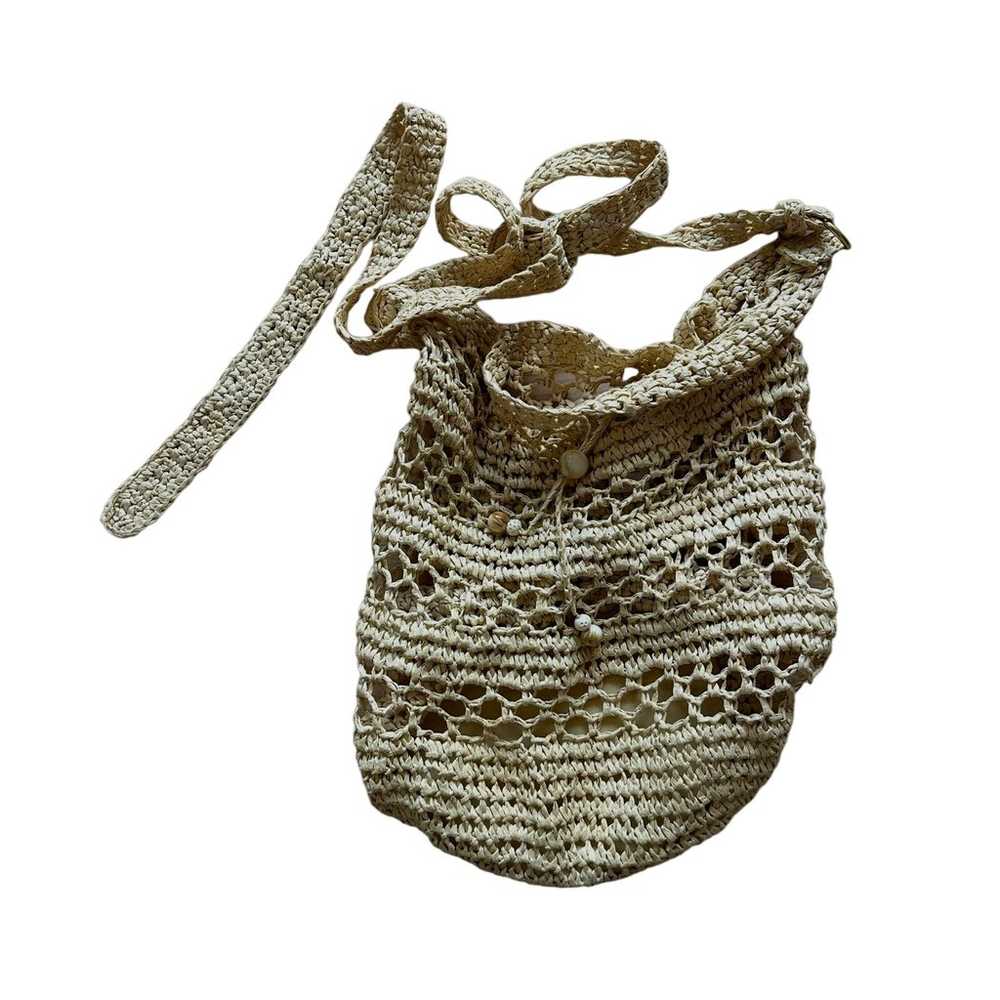 L*SPACE Nova Raffia Crossbody Bag Natural 14x11.5… - image 7