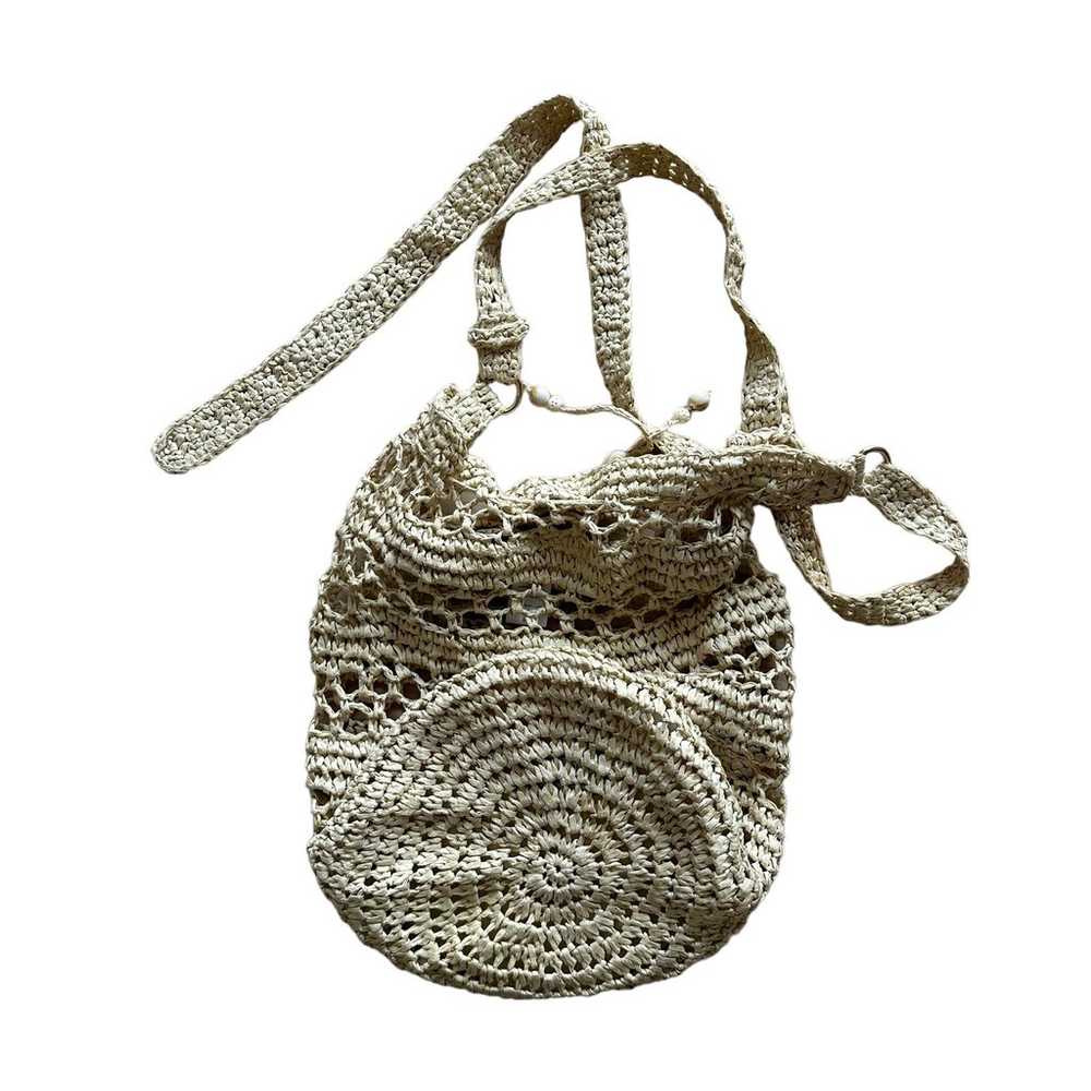 L*SPACE Nova Raffia Crossbody Bag Natural 14x11.5… - image 8