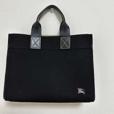 Burberry Blue Label Tote Bag Black Canvas