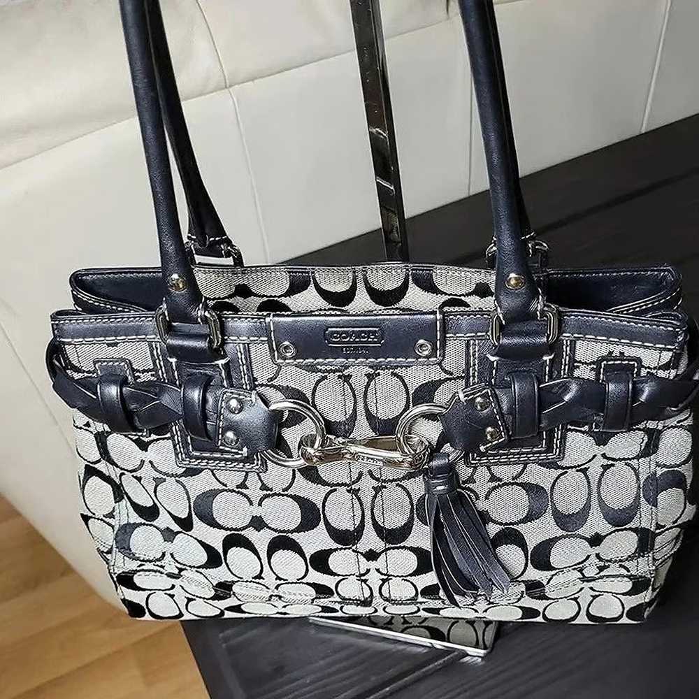 Coach Hampton Signature Jacquard Tote - image 12