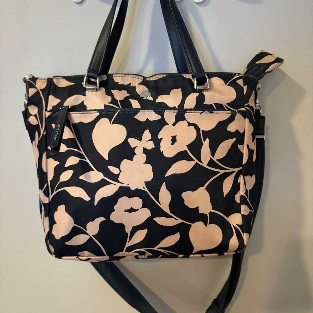 KATE SPADE Jae Satchel Garden Vine Nylon Large To… - image 1