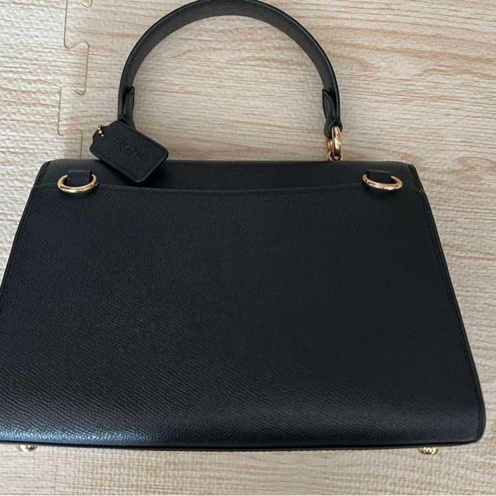 coach bag shoulder black - image 3