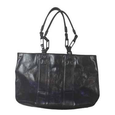 Tory Burch Britten Large Slouchy Tote Black Patent