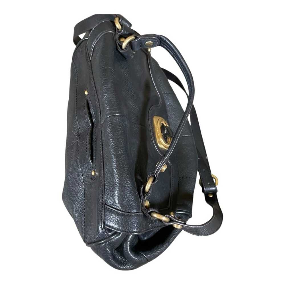 B Makowsky Womens Handbag Black Leather Hobo Chee… - image 8