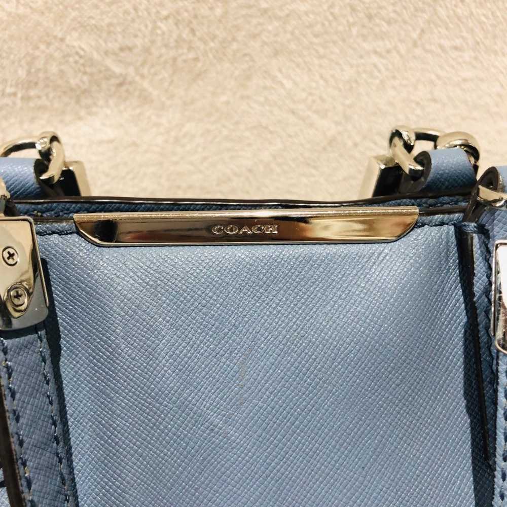 Coach Cornflower Blue Saffiano Leather Mini Madis… - image 3