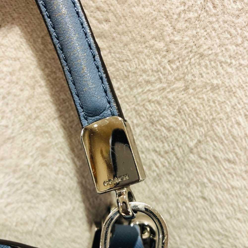 Coach Cornflower Blue Saffiano Leather Mini Madis… - image 4