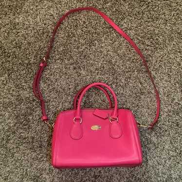 Coach Leather Crossover Bag, Color Pink - image 1