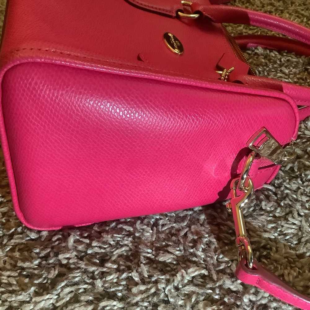 Coach Leather Crossover Bag, Color Pink - image 3