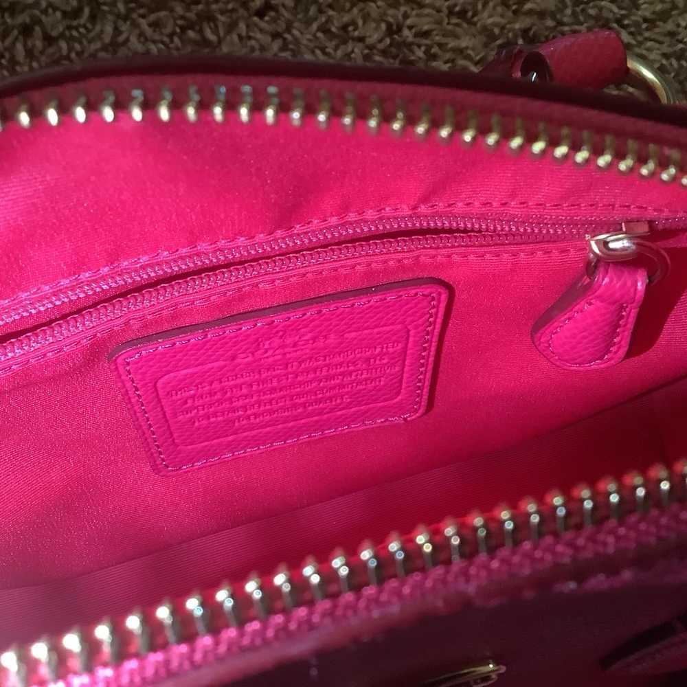 Coach Leather Crossover Bag, Color Pink - image 8