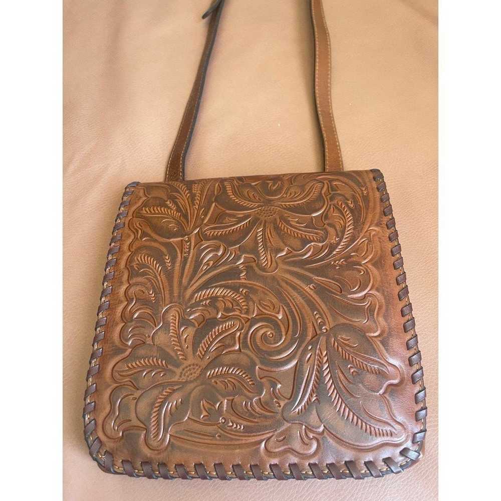 Patricia Nash Granada Crossbody Burnished Tooled … - image 3