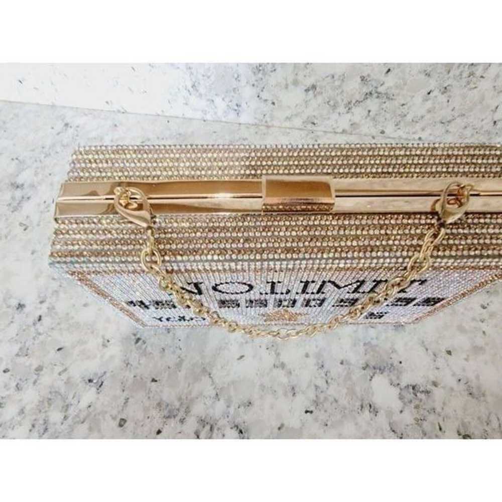 No Limit Sparkle Handbag Clutch Silver Gold 7x5 Y… - image 2