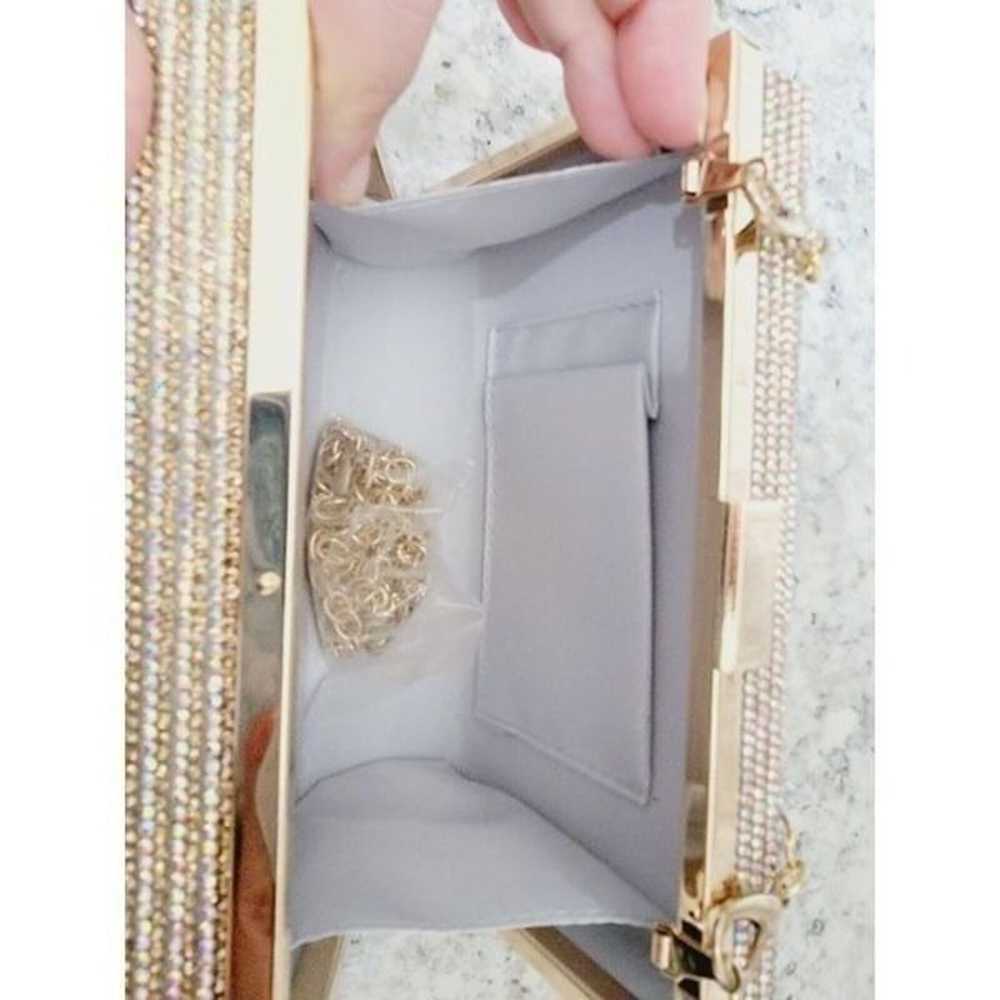 No Limit Sparkle Handbag Clutch Silver Gold 7x5 Y… - image 5