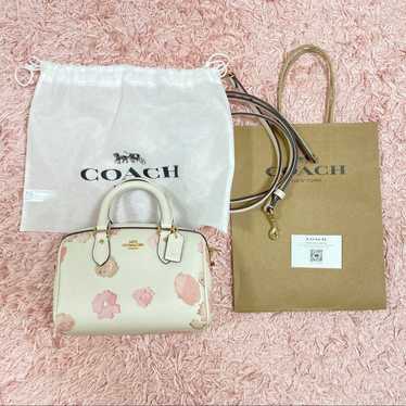 COACH Floral Print Handbag with Storage Bag